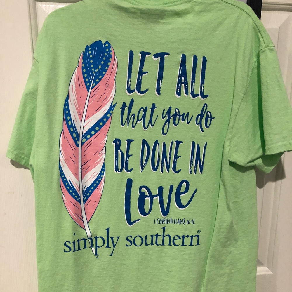 Green simply southern shirt